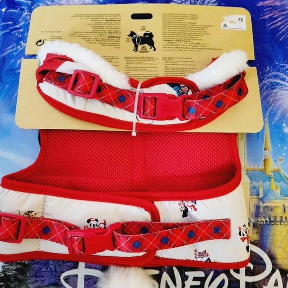 DisneyParks Disney Tails Christmas Mickey's Lodge Holiday Harness Large NWT - Picture 5 of 5